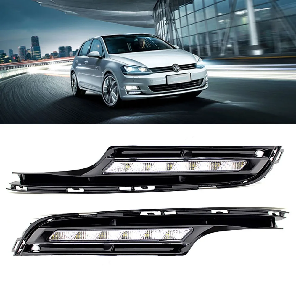 Fast Free Shipping 2 x LED Daytime Running Light For Volkswagen VW Golf
