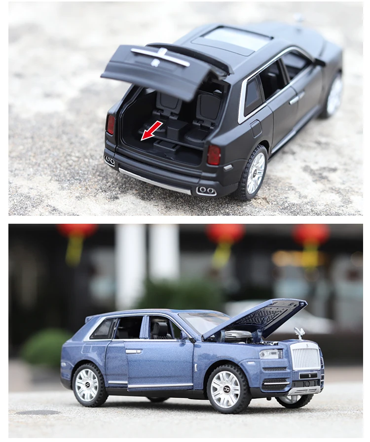 1:32 игрушечная машинка Rolls-Royce Cullinan металлическая игрушка литые машины и игрушечные транспортные средства модель автомобиля миниатюрные игрушки для детей