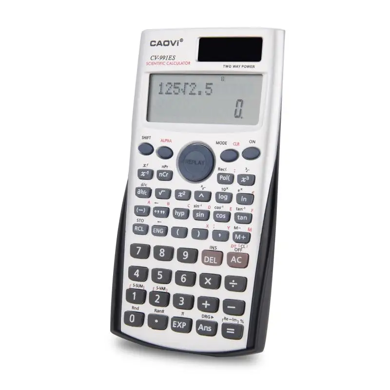 يده المهنية متعددة الوظائف LCD 2 خط عرض آلة حاسبة علمية لا الشمسية الرياضيات حاسبة انخفاض الشحن