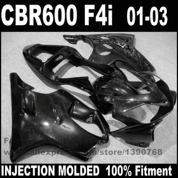 

INJECTION MOLDED high grade fairing kit for HONDA CBR 600 F4i 2001 2002 2003 all glossy black fairings set CBR600 01 02 03 NK47
