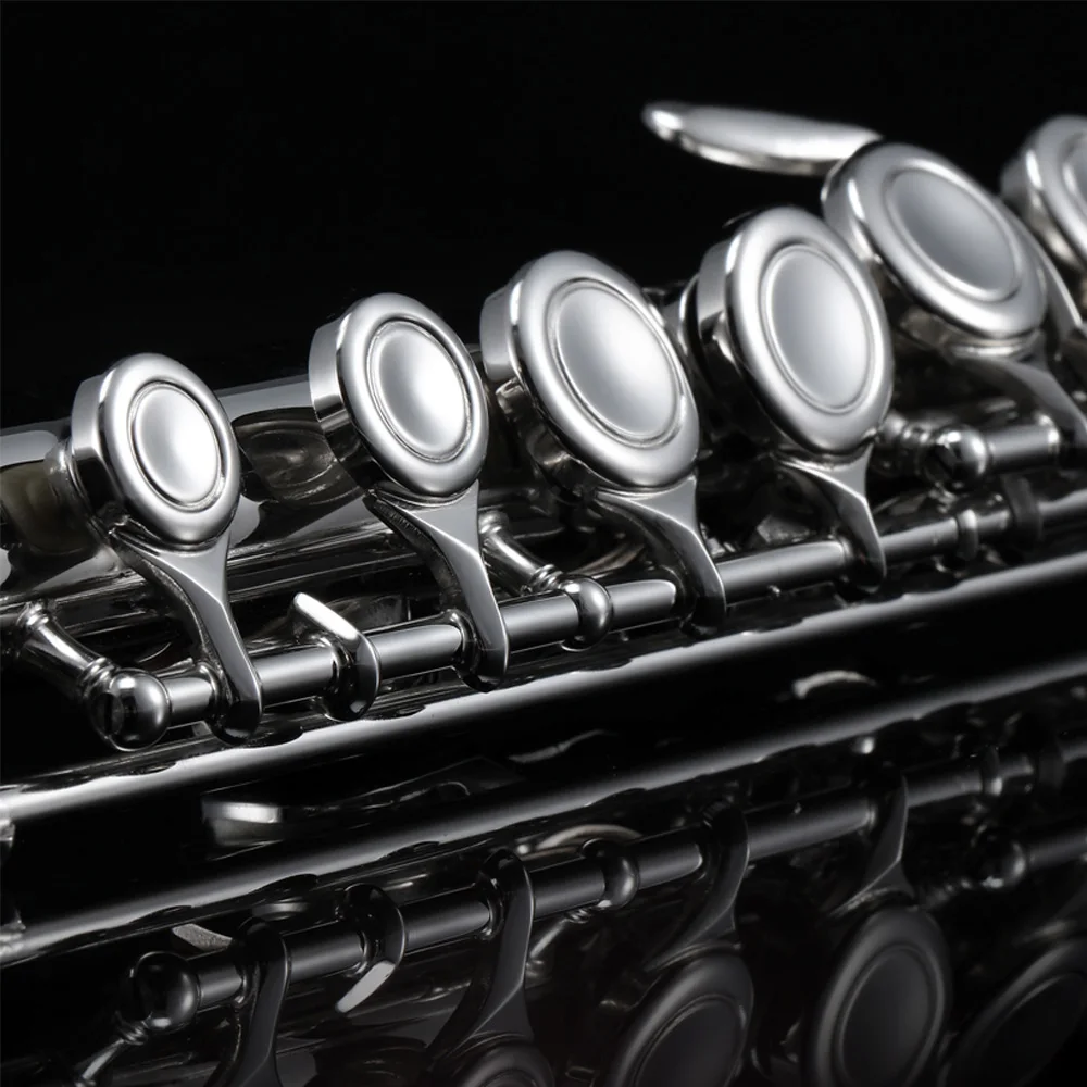 Baratos Eastar EFL 1 agujero C flautas 16 clave níquel principiante set de flauta con estuche G clave dividir E clave instrumento musical