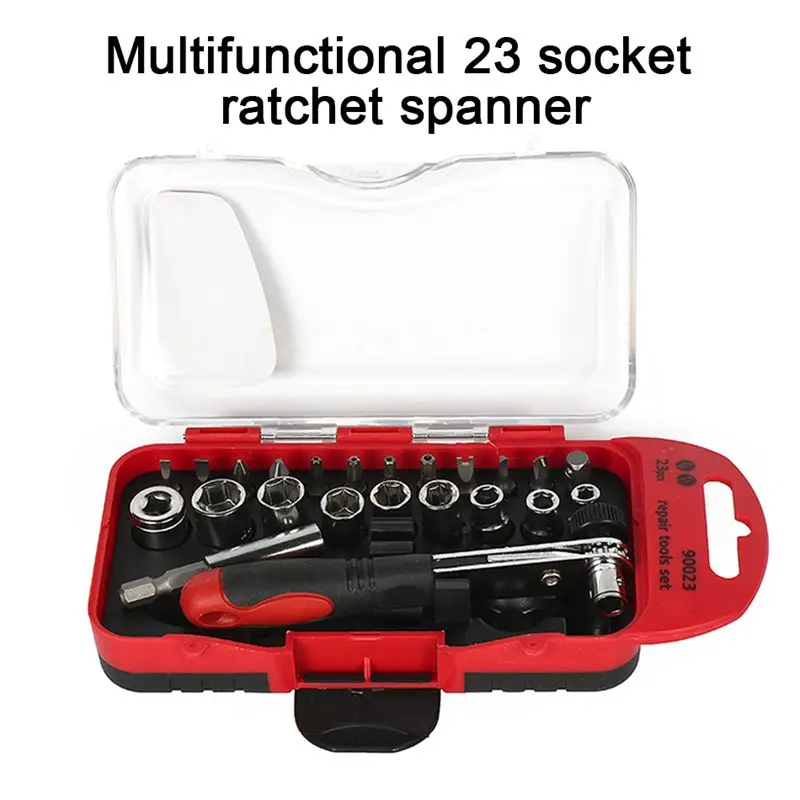ZYL-YL Small Size 23 Pcs Multi-Function Precision Ratchet Wrench Set Motorcycle Repair Tool Traveling Necessary ZYL-YL Small Size 23 Pcs Multi-Function Precision Ratchet Wrench Set Motorcycle Repair Tool Traveling Necessary