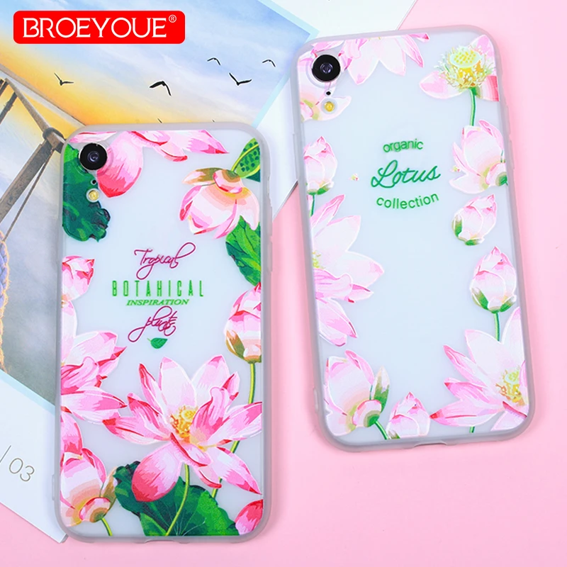 

Case For iPhone 7 Plus XR XS Max Soft TPU Silicone Back Cover For iPhone X SE 5 5S 6 6S 7 8 Plus Luxury 3D Relief Floral Cover