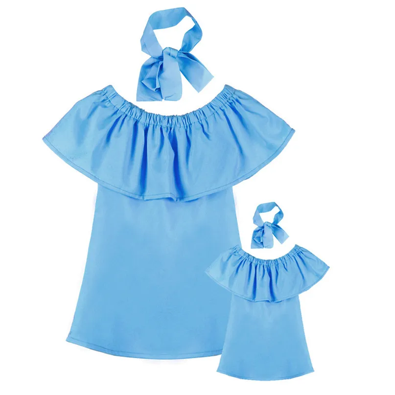 Mom and Daughter Dress for Mum Baby Family Matching Outfits Mommy and Me Clothes Fashion Family Set Chiffon Dress Mother & Kids (10)