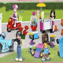 480 шт. SY628 M школьные Мини-куклы для девочек с мотоциллом строительные блоки Наборы кубиков Развивающие игрушки для малышей DIY