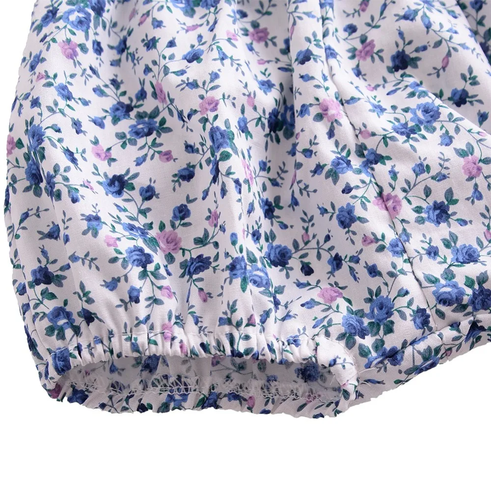 WEIXINBUY/Детские шорты для Девочки Лето европейский и американский Стиль детские шорты с цветочным принтом детская хлеб PP штаны для 12 Months-4T