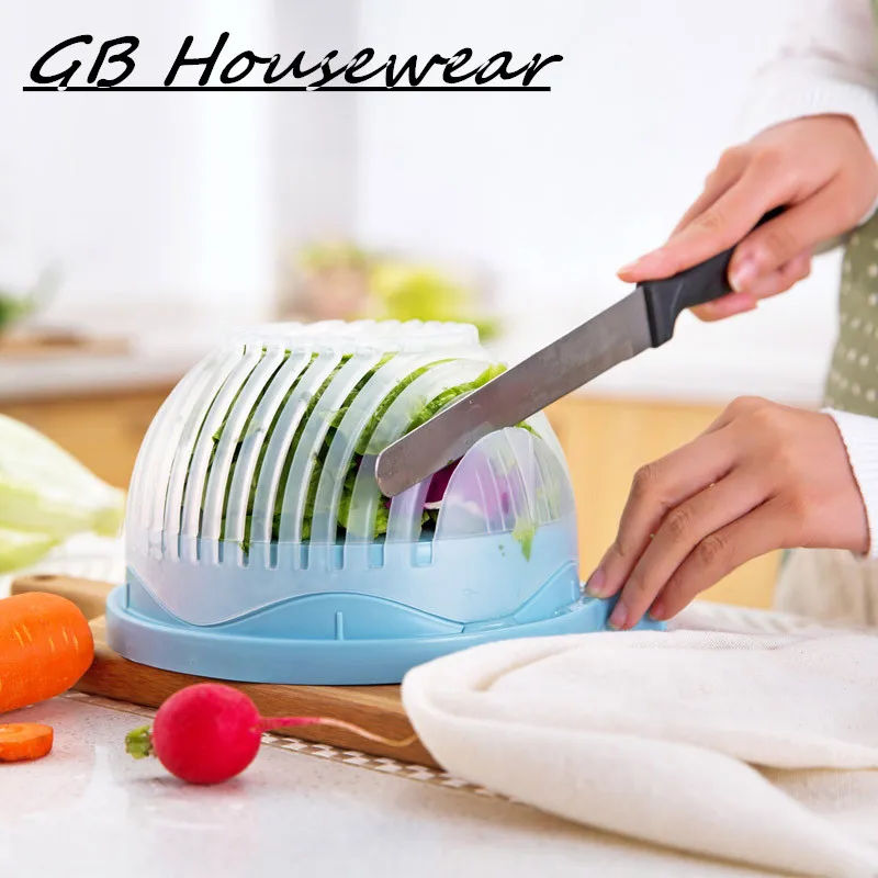 60 Seconds font b Salad b font Cutter Bowl Wave Shape Easy font b Salad b