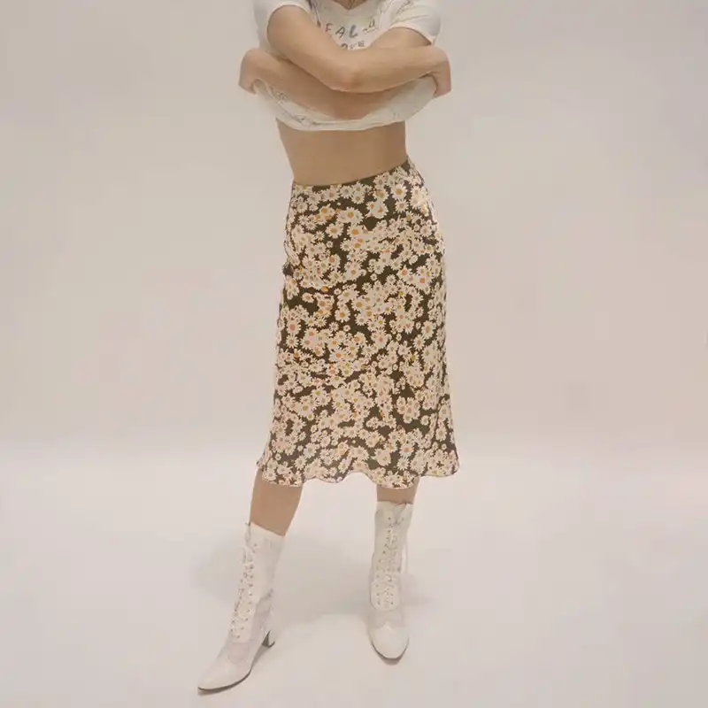 leopard a line skirt