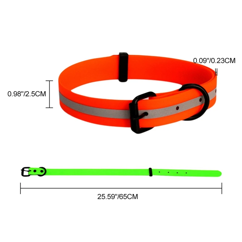 Регулируемые ошейники для собак, водонепроницаемый светоотражающий силиконовый ошейник для домашних животных, люминесцентное ожерелье, ночной защитный ошейник для собак