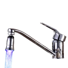 Латунь Beatutiful синий светодиодный свет вода Кухня раковина опрыскиватель-кран сопла