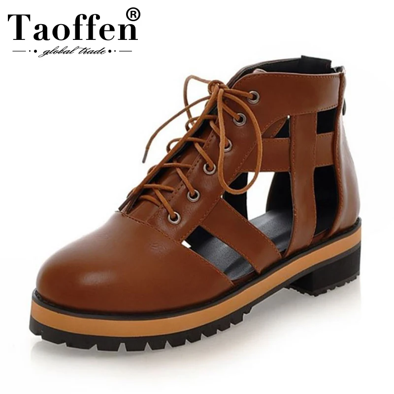 

TAOFFEN Plus Size 32-48 Women Flats Sandals Open Toe Flats Slippers Summer Daily Beach Club Leisure Shoes Women Footwear