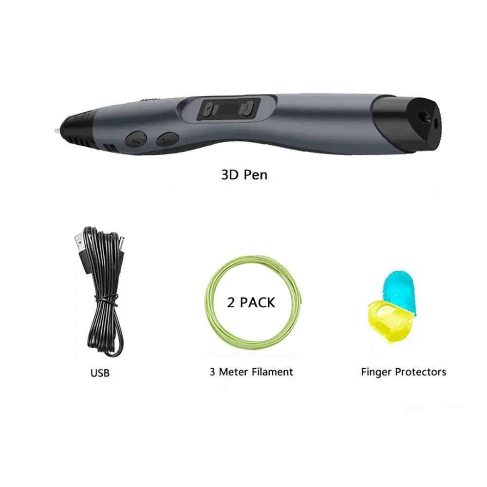 

3d pen free ship SUNLU new 3D Pen Modeling 3D DIY Toys sell with free 1.75mm PLA ABS Filament LCD Screen Support Portable Power