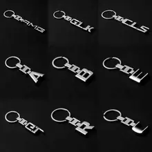 1 pcs Key Rings For Mercedes Benz A B C E S GL SLK GLK CLS GLC ML AMG 3D Car Keychain Metal Keychains Keyring Key Chain Rings