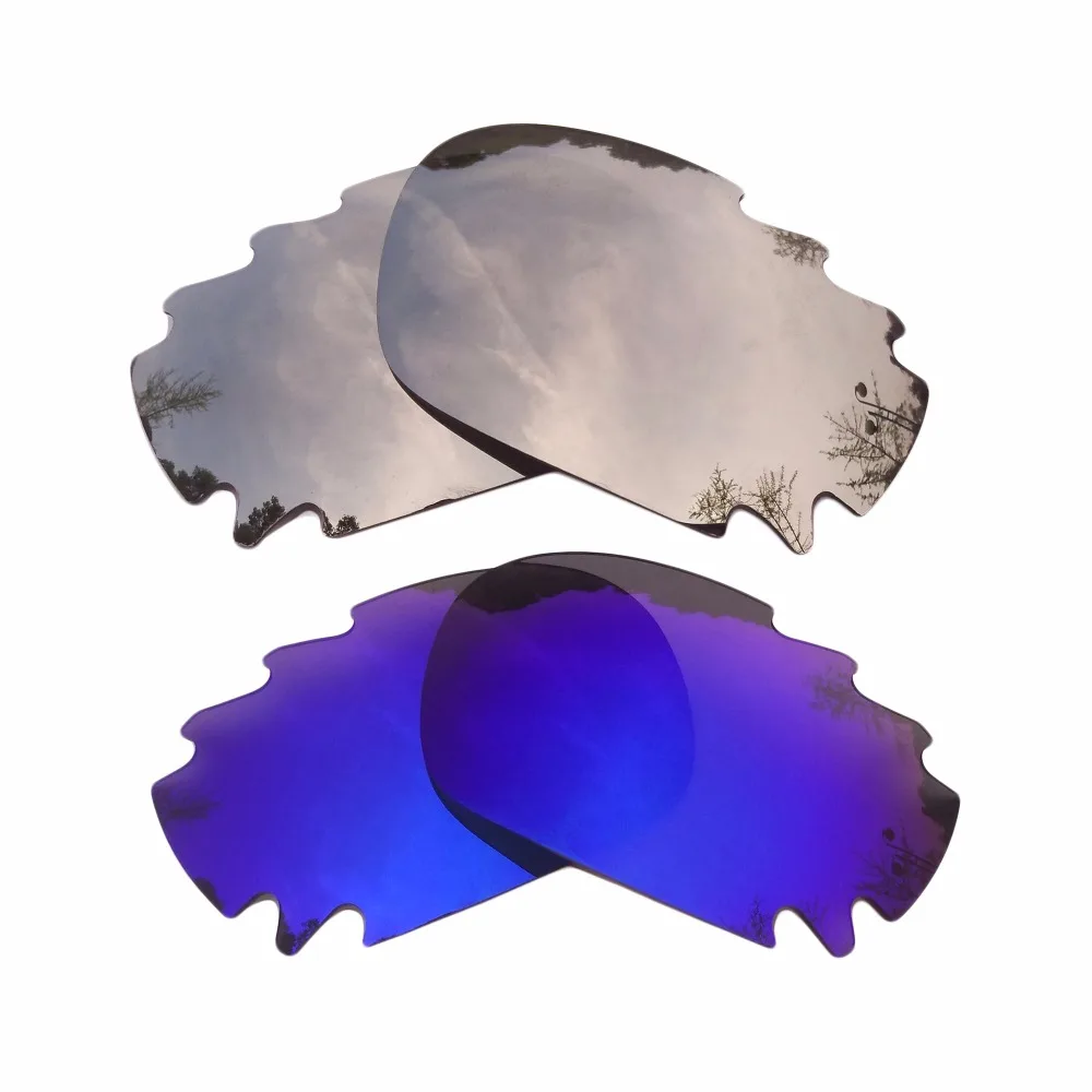 Silver Mirrored&ampPurple Mirrored Polarized Replacement Lenses for Jawbone Vented Racing Jacket Frame 100% UVA &amp UVB | Аксессуары