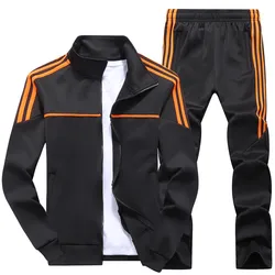 Vêtements de sport pour hommes, ensemble 2 pièces, veste + pantalon, survêtement, taille asiatique, nouvelle collection printemps automne L 4XL 