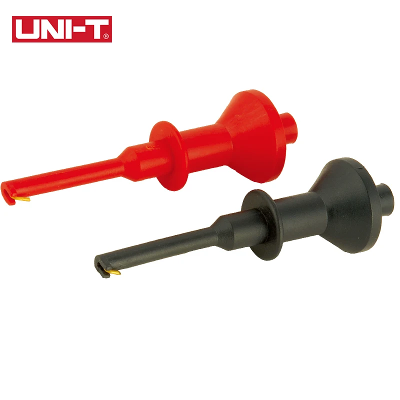 

1 Pair UNI-T UT-C01 Multimeter Wire Lead Test Hook Clip Clamp Extension Hook Probe Testing Clip 4mm Aperture Direct Plug-in