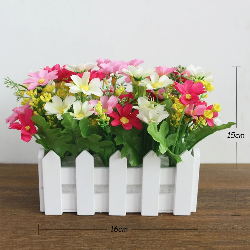 JAROWN Simulation Flower Set Home Living Room Window Lay Wedding Decoration Restaurant  Cafe Decorate Fake Flower Pot Landscape (21)