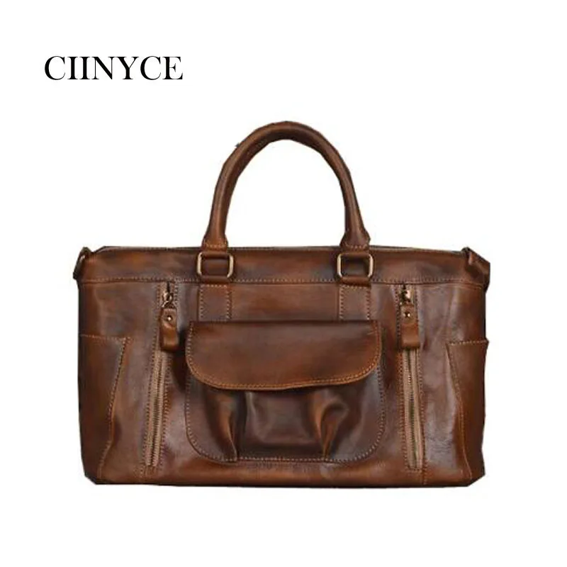 Shoulder Messenger Bags Retro Genuine Leather Lady Female Fashion Women