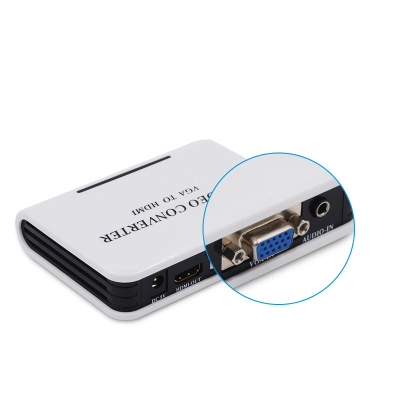 Высокий уровень совместимости Портативный Plug and play VGA к HDMI Выход 1080 P HD аудио ТВ AV