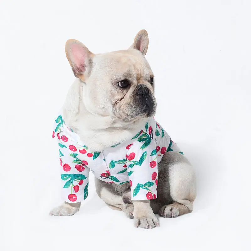 Новое поступление одежда для собак Гавайский стиль Одежда для собак Французский бульдог галстук-бабочка одежда для собак костюм щенок Ropa Perro