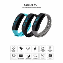 Новый V2 сердечного ритма браслет bluetooth шагомер калорий сна монитор вызова/SMS напоминание удаленного фотография Cubot смарт-браслет
