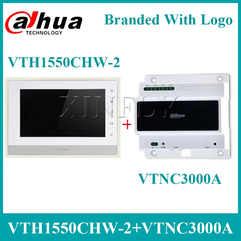 Сетевой видеорегистратор Dahua VTH1550CHW-2 видео домофон 2-проводной IP Крытый монитор " TFT Сенсорный экран с VTNC3000A 2-провод сетевой контроллер