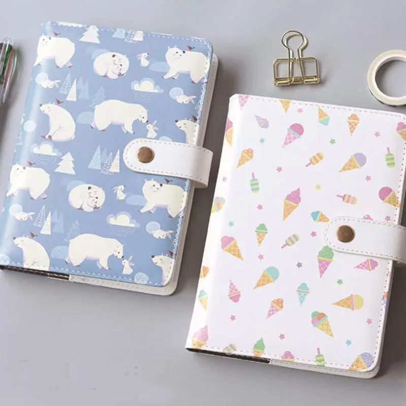 

Cute Polar bear Leather Notebook A5 Planner Organizer Agenda Week Planner Note Book Daily Planner Office & school Supplies