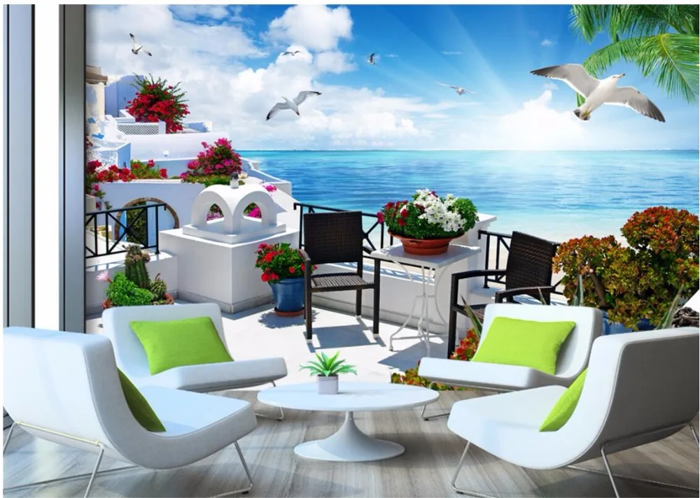 Custom mural 3d room wallpaper Landscape The Greek Aegean sea wall papers home decor 3d wall Custom mural 3d room wallpaper Landscape The Greek Aegean sea wall papers home decor 3d wall