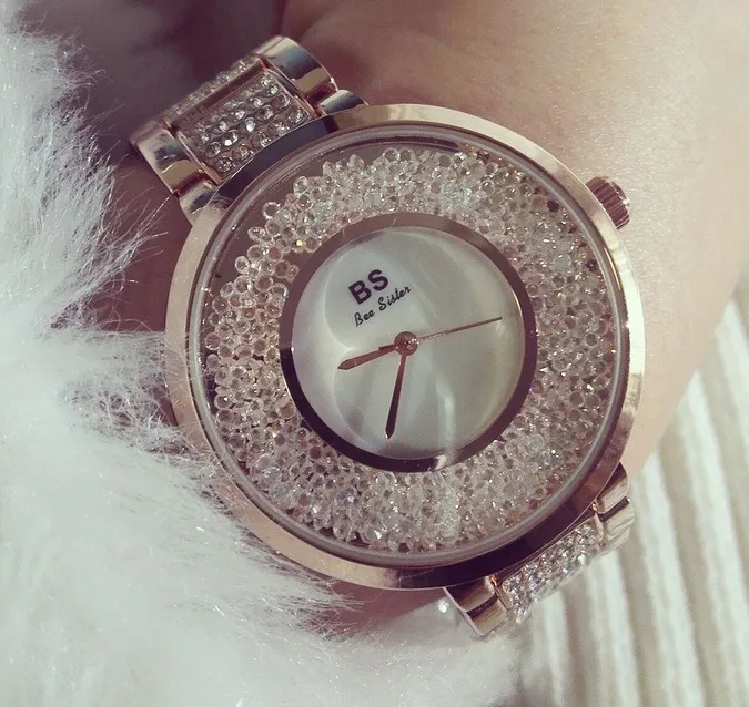 

2017 New Women Rhinestone Watches Fashion Lady Diamond Stone Dress Watch Stainless Steel Big Dial Wristwatch lady Crystal Watch