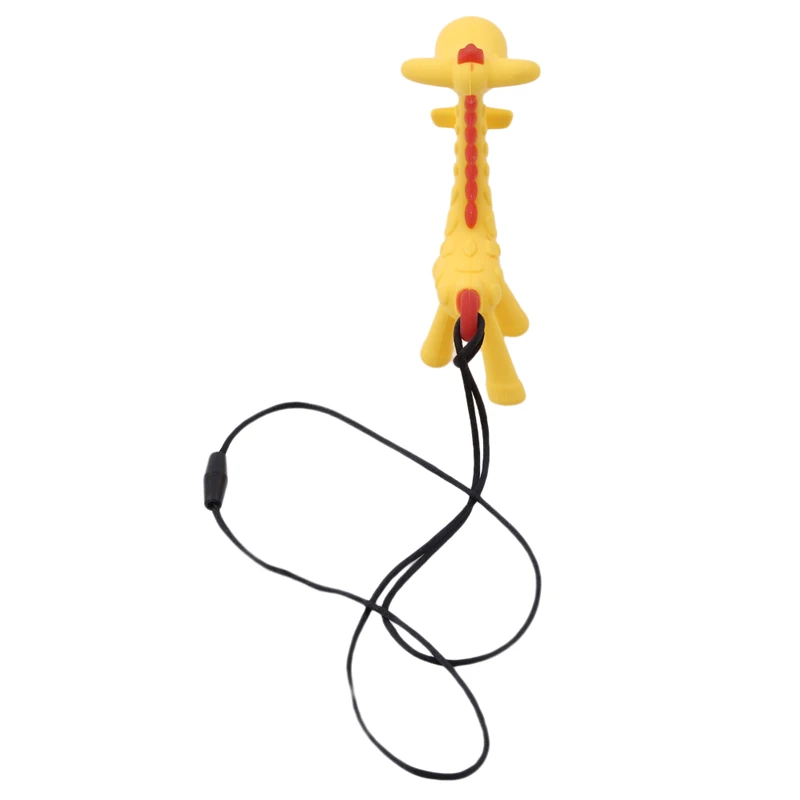 Мультфильм форма жирафа детские молярные игрушки силиконовый без бисфенола А младенческой грызунок новое ожерелье подвесные игрушки для ребенка деятельности