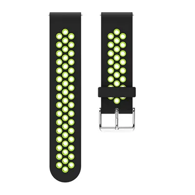 20MM Silicone Strap Watchband for Garmin Forerunner 245 245M 645 Vivoactive 3 Smart Wristband Colorful Replacement Bracelet Band - Цвет: Black green