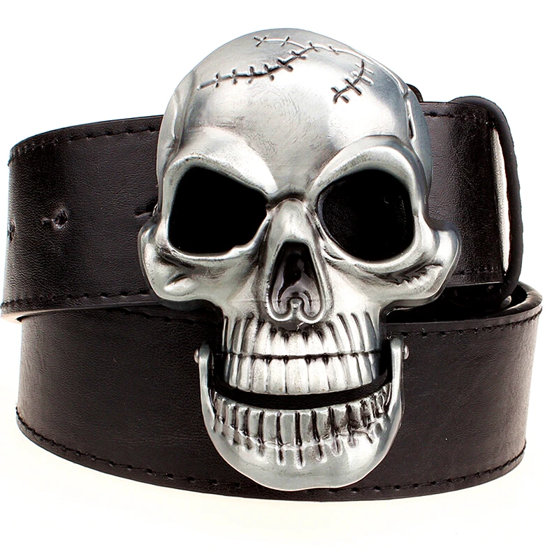 mens skull belt
