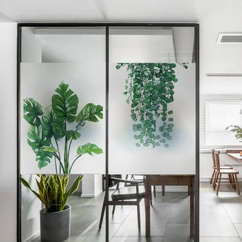

window glass stickers Electrostatic scrub plant leaf film feather deer warm glass stickers transparent opaque film G12