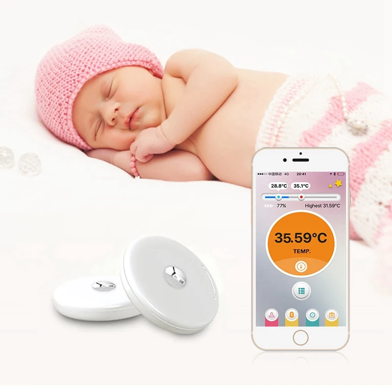 

Baby Thermometer Monitor iFever Intelligent Wearable Safe Thermometer Bluetooth Baby Monitor Health Care Thermometers
