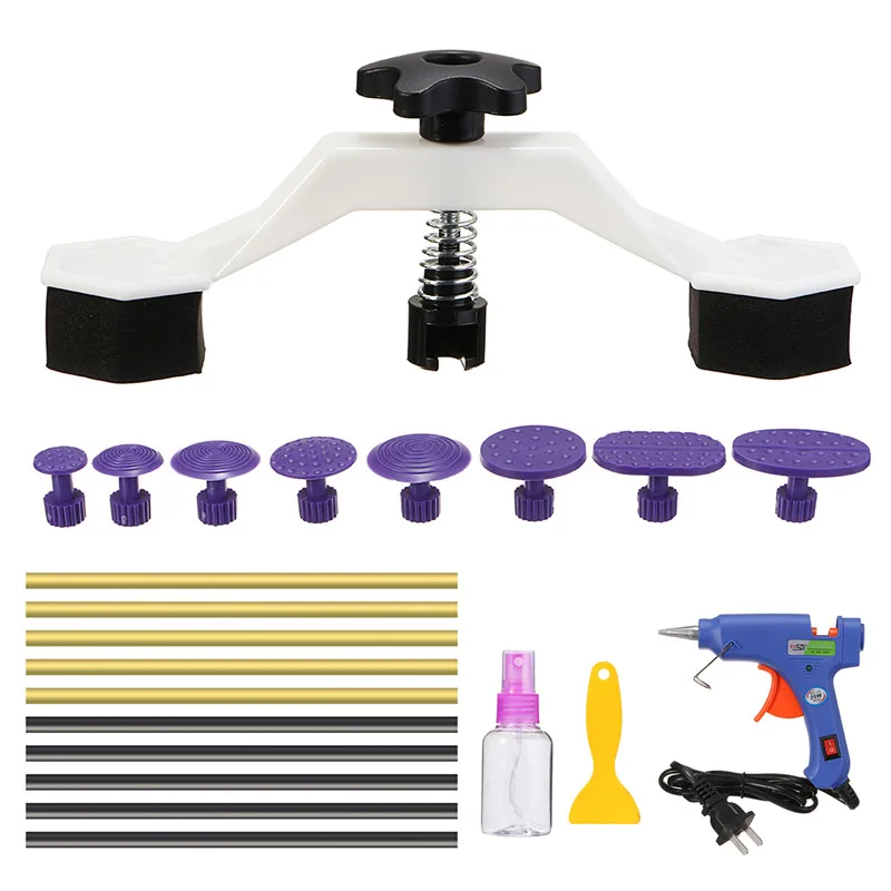 

Audew Paintless Auto Car Dent Repair Body Damage Fix Tool Pulling Bridge Puller Dent Removal Glue Tabs Hand Repair Tools Kit