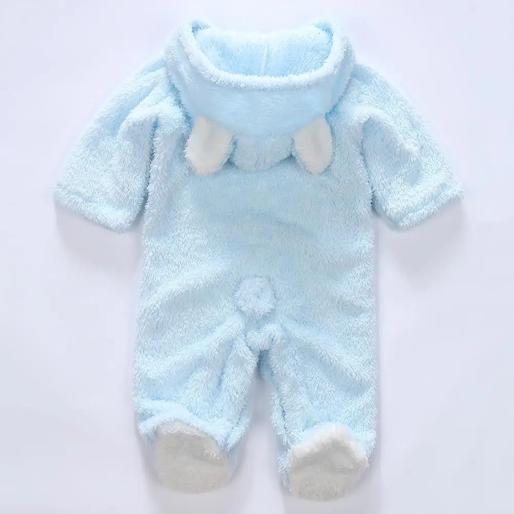 Kidlove/Забавный комбинезон унисекс с длинными рукавами для малышей; милый дизайн с животными; мягкие теплые бархатные комбинезоны