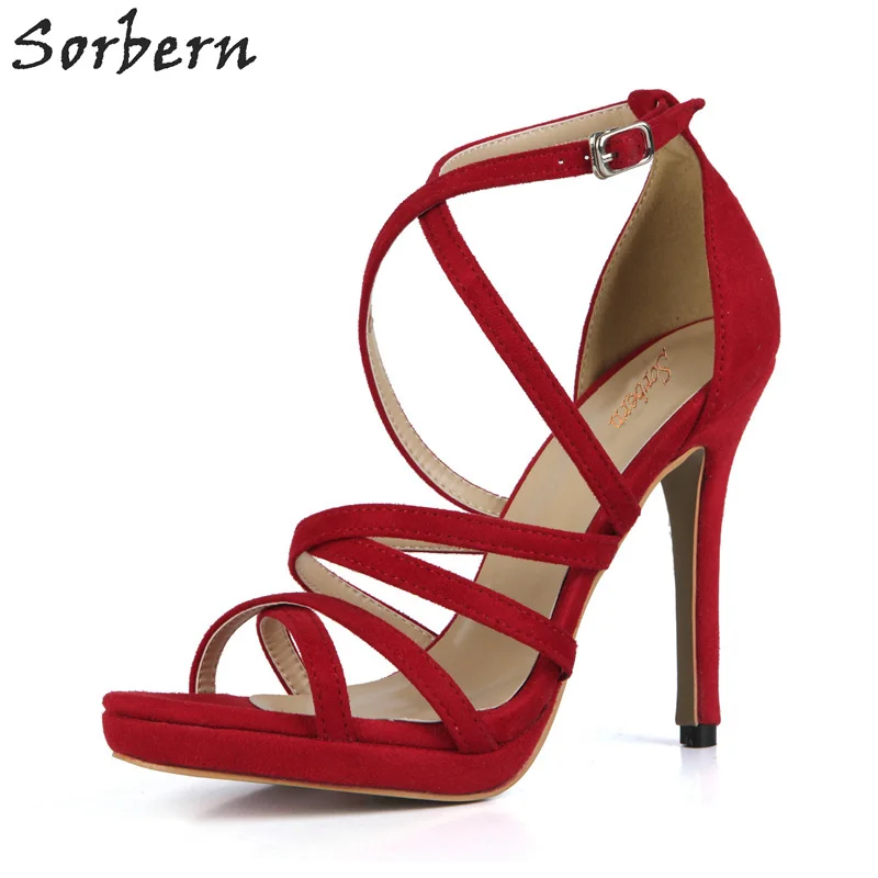 

Sorbern Fashion Women Sandals 2018 Open Toe High Heels Dress Shoes Stiletto Heel Summer Sandals Ladies Shoes Custom Colors
