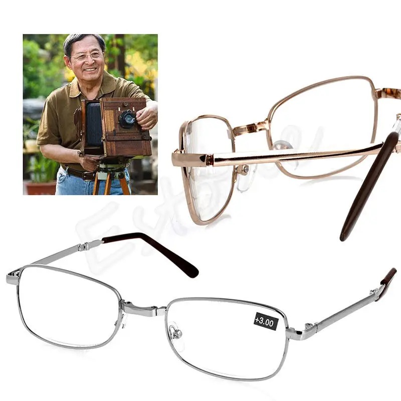 

2017 Hot Folding Metal Reading Glasses +1.0 1.5 2.0 2.5 3.0 3.5 4.0 Diopter + Case MAR20_15
