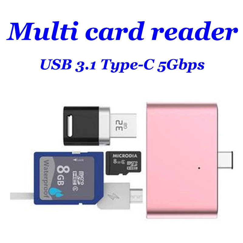 USB 3 0 1 Type C кардридер высокое качество мини карта адаптер для Type-C Android Phone TF памяти 4