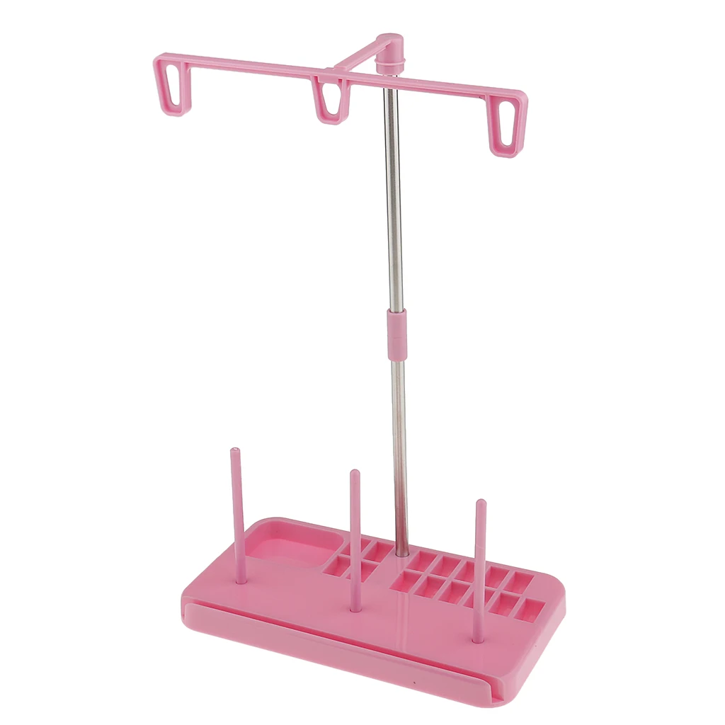 Three Cone Spools Thread Stand Holder for Sewing Machines Serger Home