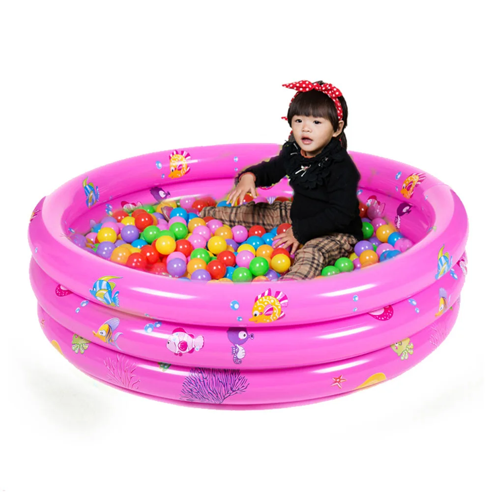 

Inflatable Child Pool Children Baby Pool Swimming Three Rings Trinuclear Paddling Pool Disk Bath Tub with Pump Bathtub Outdoor