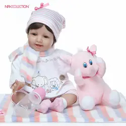 NPKCOLLECTION реалистичные boneca reborn baby doll мягкая Настоящее сенсорный винил кукла силиконовые игрушки для детей на день рождения brinquedo menina