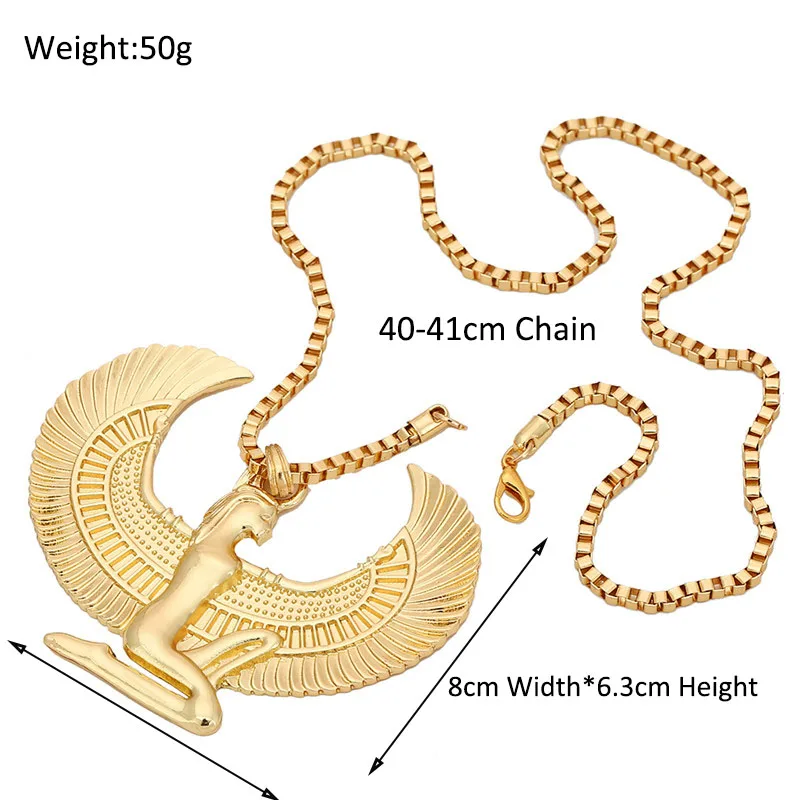 Женская Длинная цепочка в стиле панк золотистого цвета ожерелье хип хоп Орел