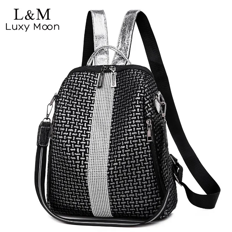 

Women Backpacks Simple Travel Backpack Fashion Zipper Shoulder Bags Leather Bagpack Light Lady School Bag mochila mujer XA448H