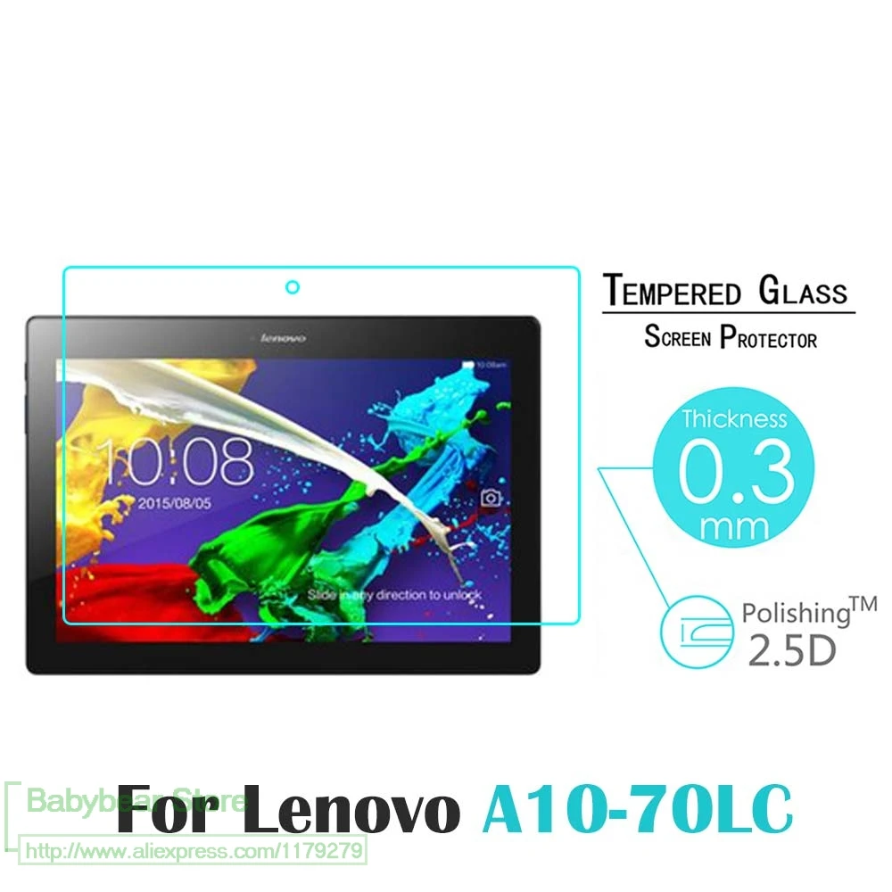 2 X стекло закаленное для Lenovo Tab 10 1 A10-70F A10-70LC 2016 Защитная пленка экрана планшета с
