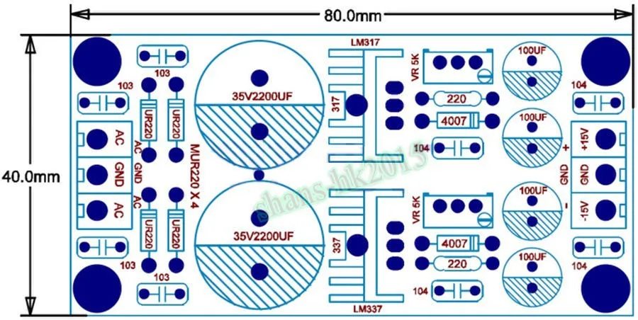 AIYIMA LM317+ LM337 DC Регулируемый блок питания AC-DC двойной регулируемый модуль питания для усилителя DIY