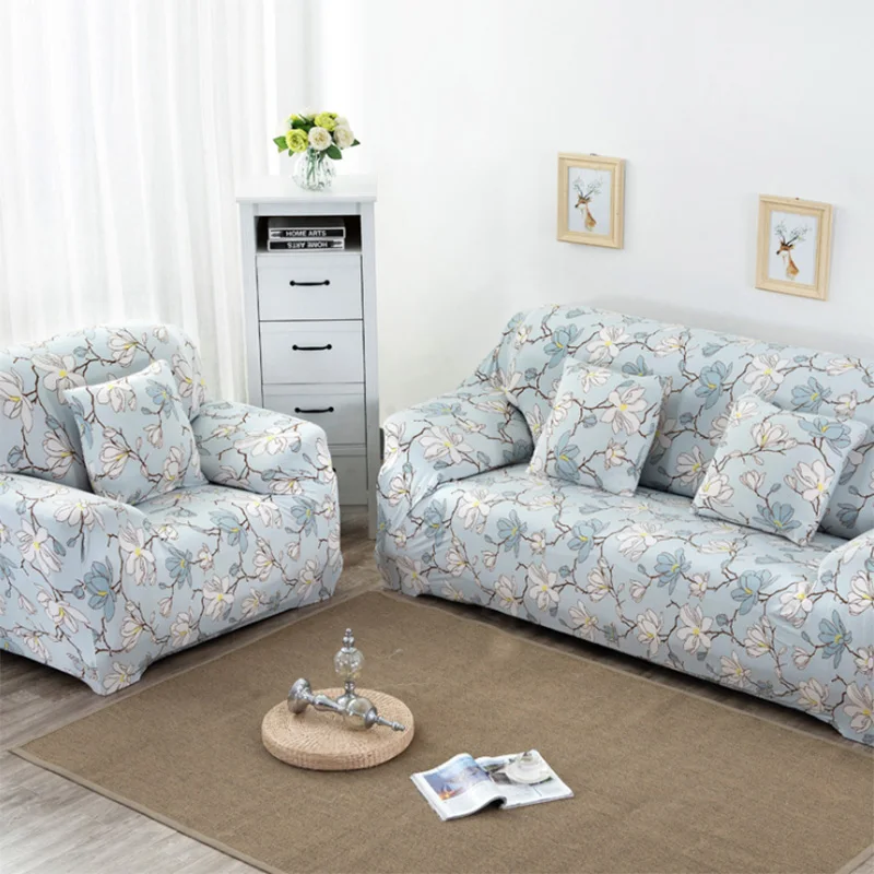 Пастырское Цветок Дизайн чехол Г-образный Чехлы для диванов эластичные диван на двоих мебелью крышка 1 шт. машинная стирка 1/2 /3/4-seater