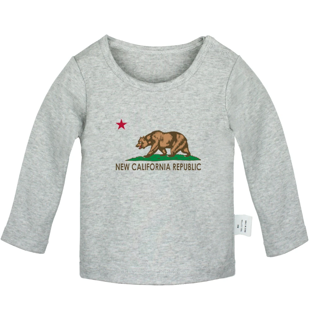 YbBabyYG312C Футболка для новорожденных с надписью «Call For FNV NCR Flag NIA California» и надписью «I Love my Husband», однотонные футболки с длинными рукавами для малышей - Цвет: YbBabyYG312C