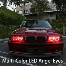 HochiTech ультра яркий 5050 SMD многоцветный RGB комплект светодиодов «глаза ангела» с пультом дистанционного управления для BMW 3 серии E36 1990-00 стайлинга автомобилей