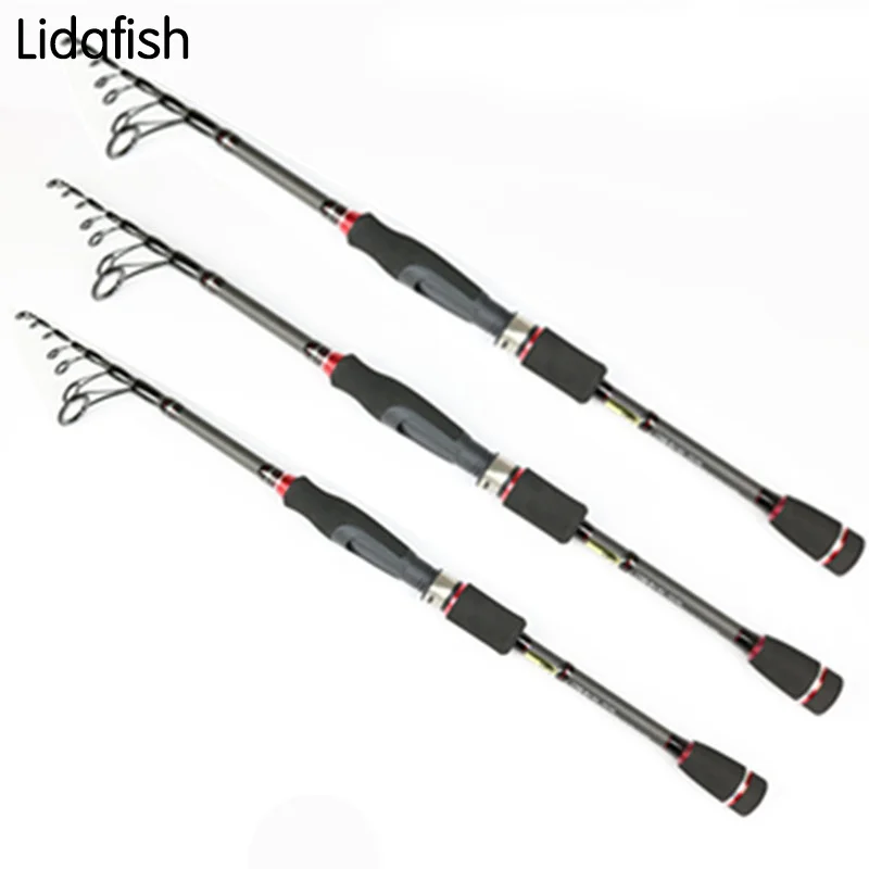 LIDAFISH black Carbon Fiber casting/spining Fishing rod Portable Stream lure Fishing Rod